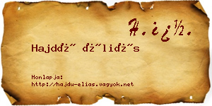 Hajdú Éliás névjegykártya